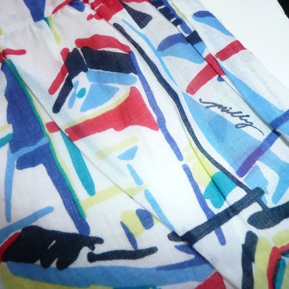 Milly Minis Sailboats Graphics Drop Waist Ruffle Girl Size 8 Summer Cotton Dress - Picture 2 of 8